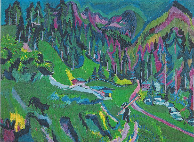 Ernst Ludwig Kirchner Landschaft Sertigtal oil painting picture